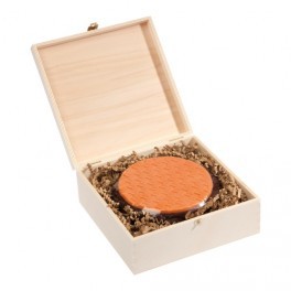 Orangentorte in edler Holzbox